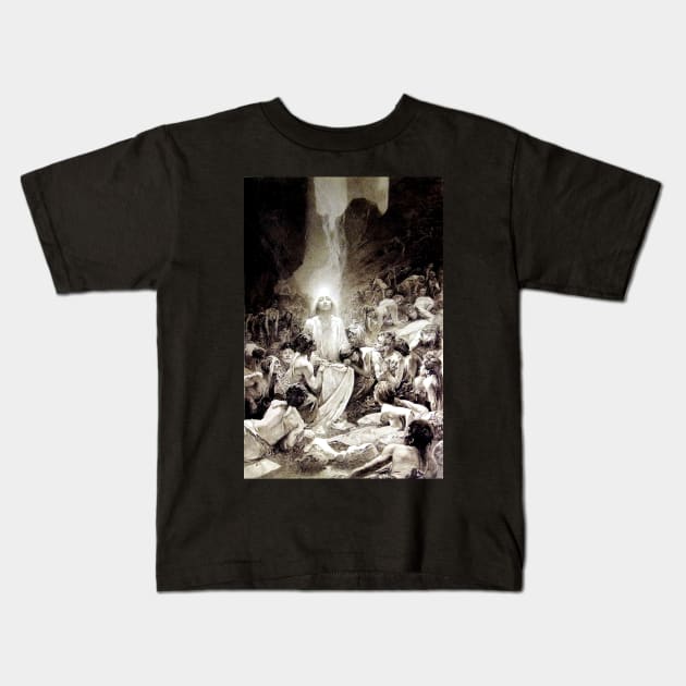 Alphonse Mucha - La Pater #4 - Art Nouveau Kids T-Shirt by AltrusianGrace